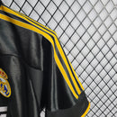 Camisa Real Madrid Away 1999/01 - Adidas Retrô Masculina - Preta/Laranja