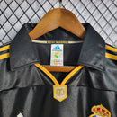 Camisa Real Madrid Away 1999/01 - Adidas Retrô Masculina - Preta/Laranja