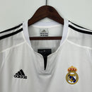 Camisa Real Madrid Home 2003/04 - Adidas Retrô Masculina - Branca/Preta