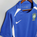 Camisa Pronta Entrega Seleção Brasil Away 2002/03 - Nike Retrô Masculina - Azul/Branca