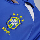 Camisa Pronta Entrega Seleção Brasil Away 2002/03 - Nike Retrô Masculina - Azul/Branca