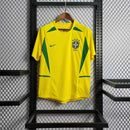 Camisa Seleção Brasil Home 2002 - Nike Retrô Masculina - Amarela/Verde
