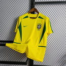Camisa Pronta Entrega Seleção Brasil Home 2002 - Nike Retrô Masculina - Amarela/Verde