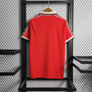 Camisa Pronta Entrega Manchester United Home 1998/99 - Umbro Retrô Masculina - Vermelha/Branca