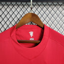 Camisa Manga Longa Pronta Entrega Manchester United Home 2007/08 - Nike Retrô Masculina - Vermelha/Branca