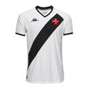 Camisa Pronta Entrega Vasco da Gama Away 2025/26 - Kappa Torcedor Masculina - Branca/Preta