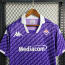 Camisa Fiorentina Home 2023/24 - Kappa Torcedor Masculina - Roxa/Branca