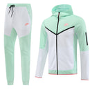 Kit Conjunto Nike Tech Fleece - Jaqueta e Calça- Verde/Branca
