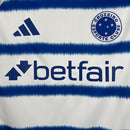 Camisa Pronta Entrega Cruzeiro Away 2025/26 - Adidas Torcedor Masculina - Branca/Azul