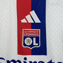 Camisa Lyon Home 2025/26 - Adidas Torcedor Masculina - Branca/Vermelha