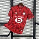 Camisa Pronta Entrega Lille Home 2025/26 - New Balace Torcedor Masculina - Vermelha/Branca