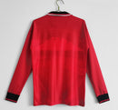 Camisa Manga Longa Manchester United Home 1994/96 - Umbro Retrô Masculina - Vermelha/Preta