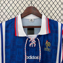 Camisa Pronta Entrega Seleção França Home 1996/97 - Adidas Retrô Masculina - Azul/Branca