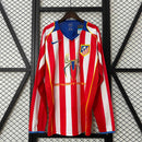 Camisa Manga Longa Atlético de Madrid Home 2004/05 - Nike Retrô Masculina - Vermelha/Branca