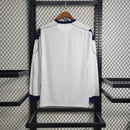 Camisa Manga Longa Manchester United Away 1999/00 - Umbro Retrô Masculina - Branca/Preta