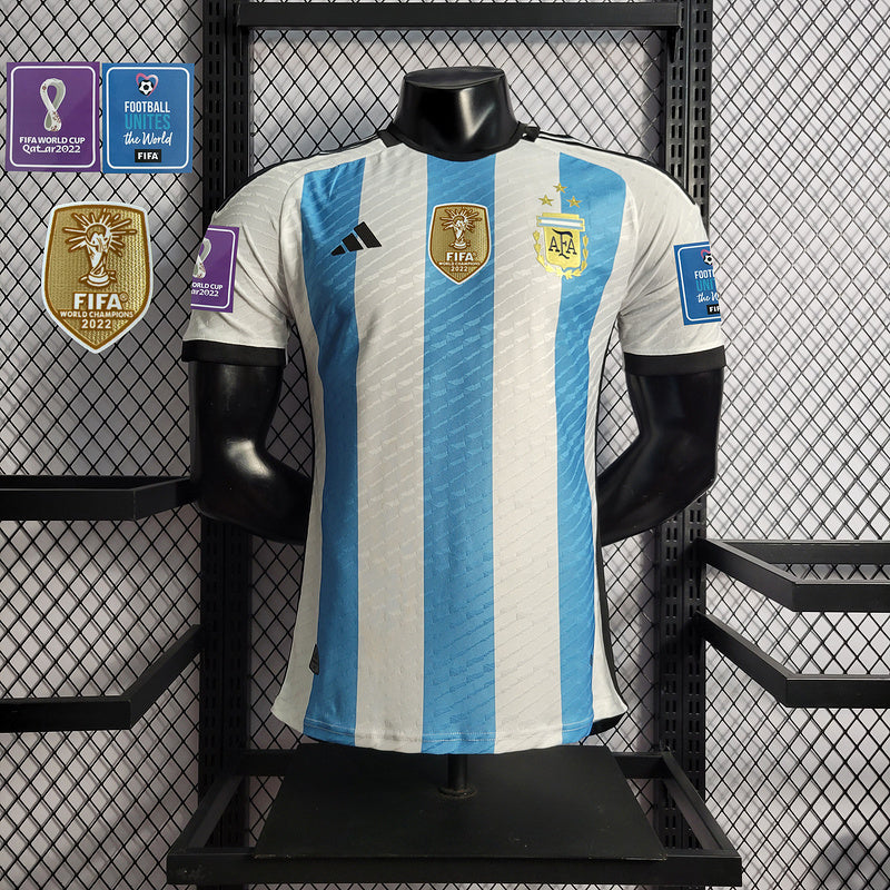 Camisa Argentina Home 2022/23 - Versão Jogador - Full Patch's