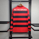 Camisa Flamengo Manga Longa Home 1994/95 - Umbro Retrô Masculina - Vermelha/Preta