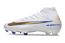 Chuteira Campo Nike Air Zoom Mercurial - Superfly IIX Elite  - Branca/Azul