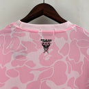 Camisa Inter Miami Edição Especial Bape 2023/24 - Bape Torcedor Masculina - Rosa/Branca