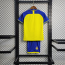 Kit Infantil Al-Nassr Home 2022/23 - Duneus Torcedor - Amarela/Azul