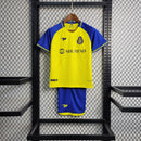 Kit Infantil Al-Nassr Home 2022/23 - Duneus Torcedor - Amarela/Azul