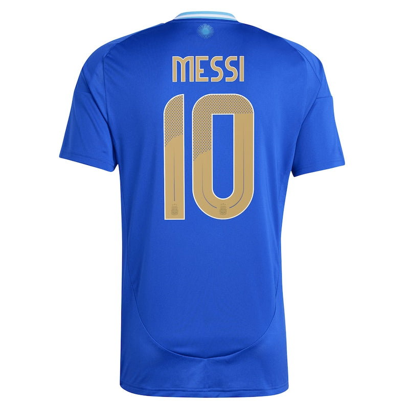 Camisa Argentina Away 2024 - MESSI + Pach Campeão do Mundo