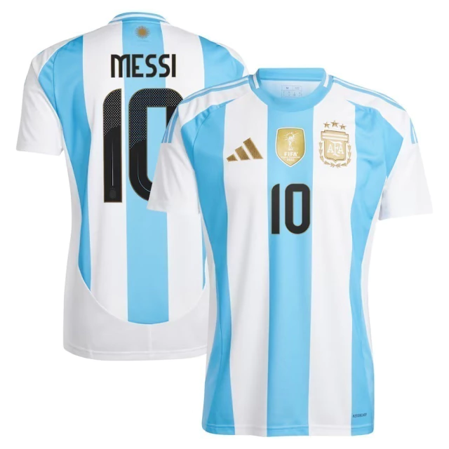 Camisa Argentina Home 2024 - MESSI + Pach Campeão do Mundo