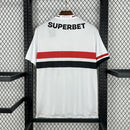 Camisa São Paulo Home 2025/26 - New Balace Torcedor Masculina - Branca/Preta
