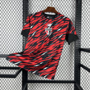 Camisa São Paulo Pré Jogo 2026/27 - New Balace Torcedor Masculina - Vermelha/Preta